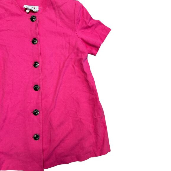 Vintage St. Simon Maternity Dress A-Line Bright Pink Barbie Medium Work Career - Picture 2 of 6